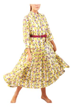 Long dress with Capri pattern Laboratorio Capri | ORCHIDEACATENAGIALLO